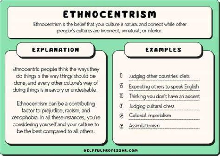How do the plastics illustrate ethnocentrism?