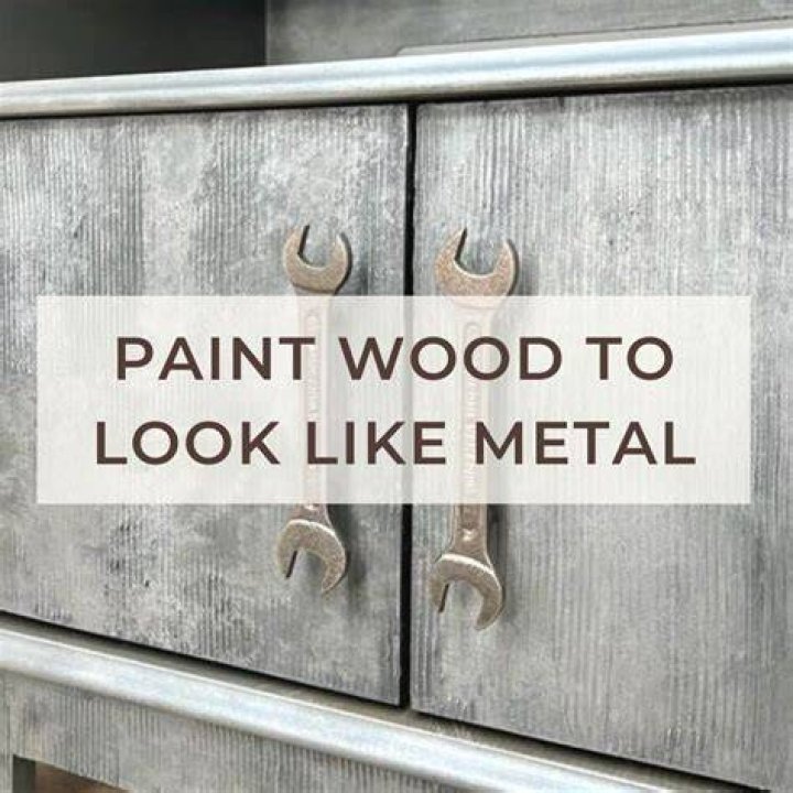 How do you paint wood to make it look like metal?