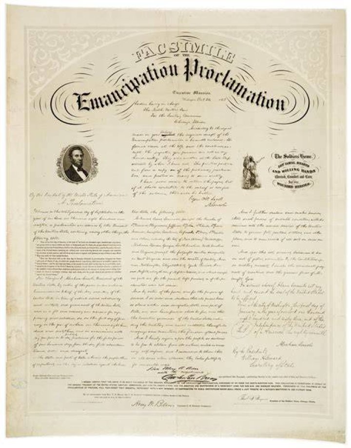 What did the Emancipation Proclamation say quizlet?