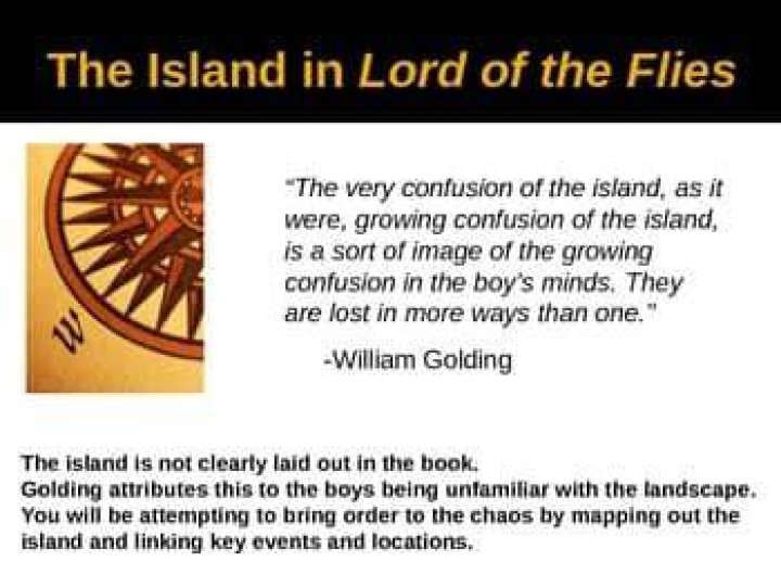 What does the setting symbolize in Lord of the Flies?