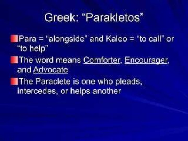 What is Paraclete in Aramaic?